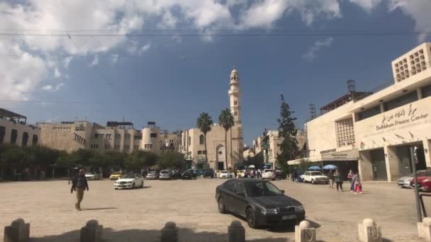 Betleem, Palestina - 20 octombrie 2019: Bazilica Nașterii Domnului vizitează situri istorice — Videoclip de stoc