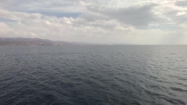 Eilat, Israele - Passeggiata sul mare su una nave turistica prima della pioggia parte 9 — Video Stock