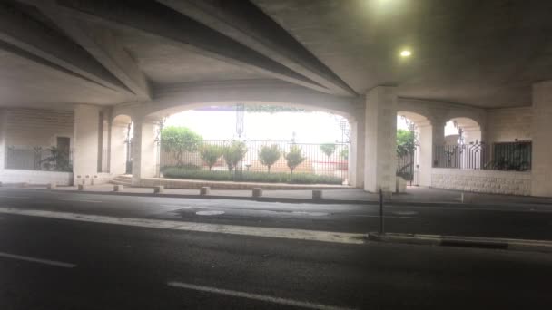 Haifa, Israel - section of road under the bridge — 비디오