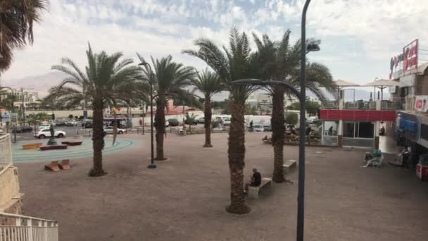 Eilat, Israël - vervoer door de straten van het resort deel 7 — Stockvideo