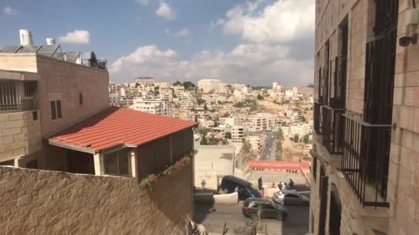 Belén, Palestina - Vista de la ciudad desde el muro — Vídeo de stock
