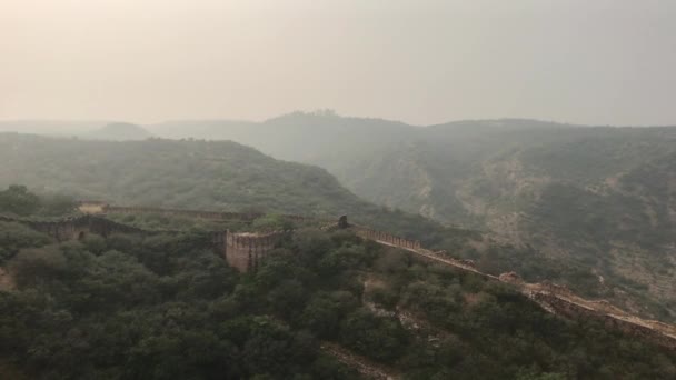 Jaipur, India - Vista de la fortaleza desde lejos parte 3 — Vídeos de Stock