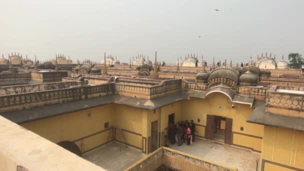 Jaipur, India - empty roof of old buildings part 2 — 图库视频影像