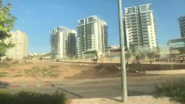 Haifa, Israele - traffico urbano di autobus a velocità 4 — Video Stock