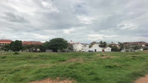 Galle, Sri Lanka, part of old town street — 비디오