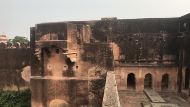 Jaipur, India - oude muren van het oude fort — Stockvideo