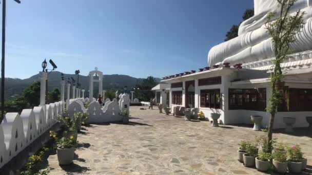 Kandy, Sri Lanka, November 20, 2019, Bahiravokanda Vihara Buddha Statue courtyard of the big Buddha temple — Stok video