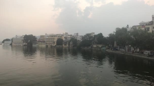 Udaipur, indien - city waterfront part 10 — Stockvideo