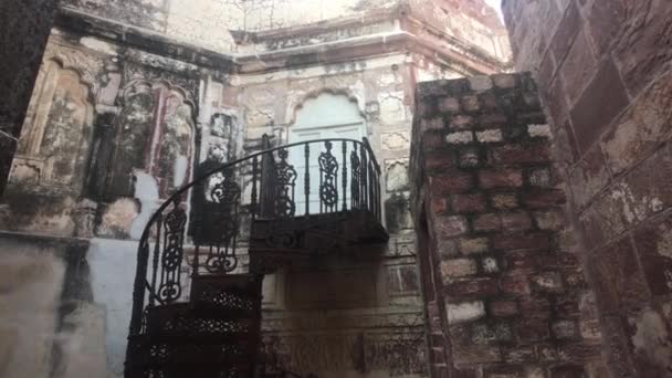 Jodhpur, India - stanze vuote negli edifici della fortezza parte 10 — Video Stock