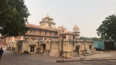 Jaipur, India - construction work in front of an old and beautiful building