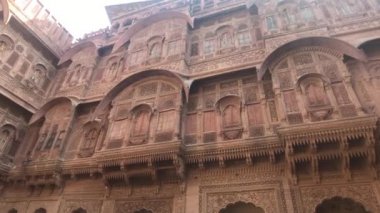 Jodhpur, India - massive walls of the courtyard of the fortress part 5
