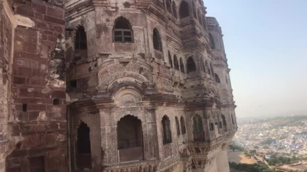 Jodhpur, indien - majestätische Gebäude der Antike Teil 5 — Stockvideo