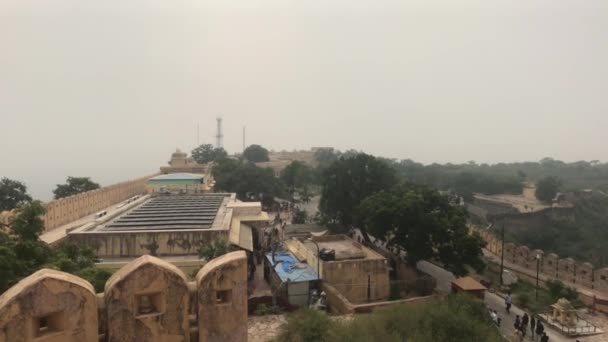 Jaipur, India - View of the fortress under the snout part 2 — 图库视频影像