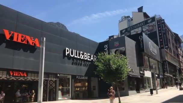 Andorra, Andorra la Vella, 20 juni 2019, A store front at day — Stockvideo