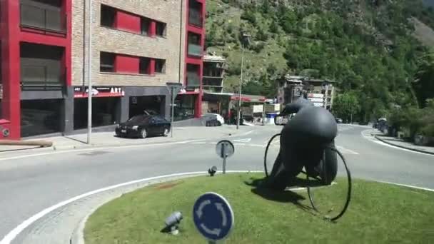 Andorra, A sign on the side of a road — Stock Video