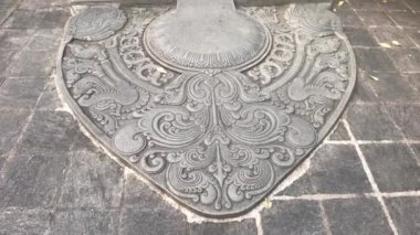 Kandy, Sri Lanka, resim tapınağın zemininde.