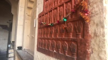 Jodhpur, India - beautiful wall with pattern in the old fortress