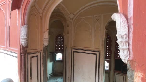 Jaipur, Indie - interiéry historického paláce část 8 — Stock video