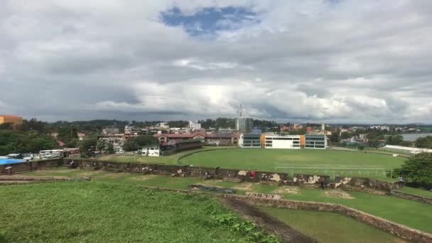 Galle, Sri Lanka, pemandangan kota dari benteng — Stok Video