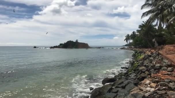 Mirissa, Sri Lanka, tiempo lluvioso en el mar — Vídeos de Stock