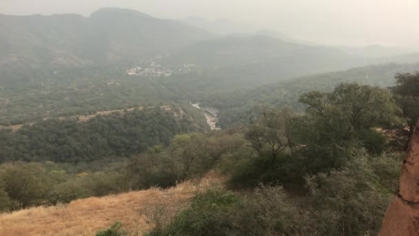 Jaipur, India - beautiful view of the neighborhood from the height of the fortress part 5 — 비디오