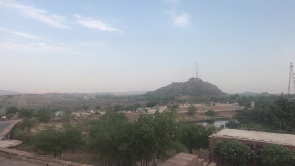 Jodhpur, Indien - Blick von der Spitze der Festung — Stockvideo