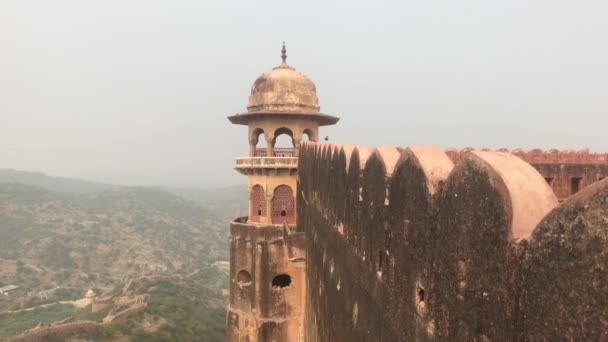 Jaipur, India - Vista de la fortaleza desde lejos parte 2 — Vídeos de Stock