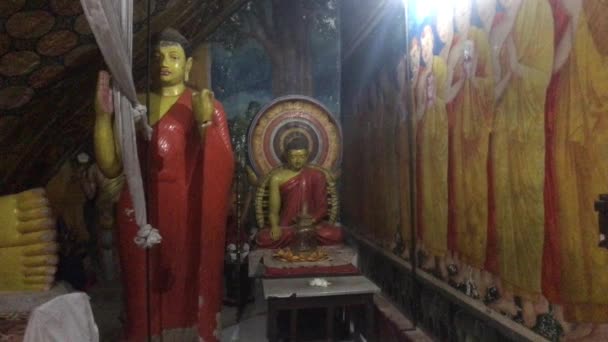 Sigiriya, Σρι Λάνκα, 25 Νοεμβρίου 2019, Buddha in a rock temple part 1 — Αρχείο Βίντεο