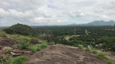 Dambulla, Sri Lanka, a mountain range in the distance