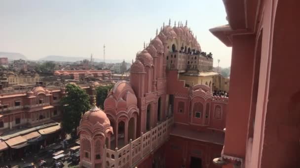 Jaipur, Indie - pohled na město z výšky starého paláce část 10 — Stock video