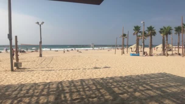 Tel Aviv, İsrail - Rıhtımın 6. bölümünden deniz manzarası — Stok video