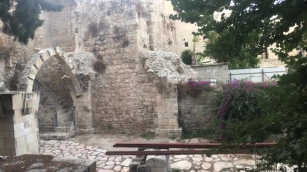 Jerusalén, Israel - muros con patrones y frescos de la última parte 19 — Vídeos de Stock