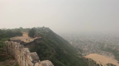 Jaipur, Hindistan - Eski tarihi kalenin 6. bölümünün üstünden görüntü