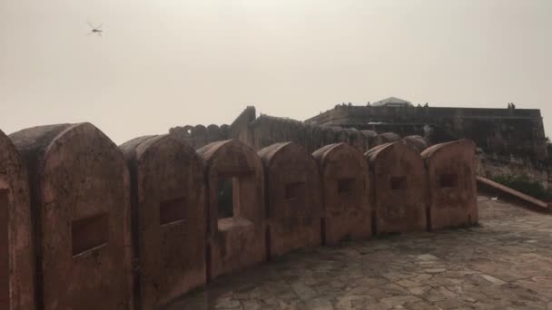 Jaipur, India - beautiful view of the neighborhood from the height of the fortress part 8 — 비디오