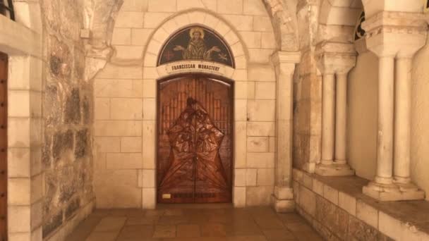 Belén, Palestina - 20 de octubre de 2019: Basílica de la Natividad Iglesia interior parte 5 — Vídeos de Stock