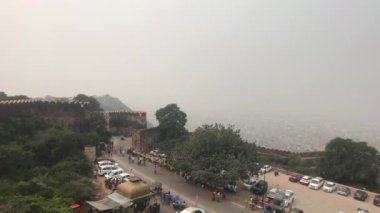 Jaipur, Hindistan - Eski tarihi kalenin 13. bölümünün üstünden görüntü