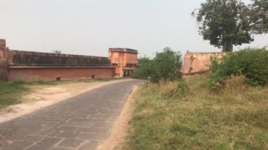 Jaipur, Hindistan - eski kale bölüm 8 'in iyi korunmuş duvar ve binalarının manzarası