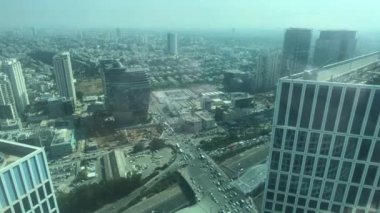 Tel Aviv, İsrail - Gökdelen 'in 14. bölümünden şehrin manzarası