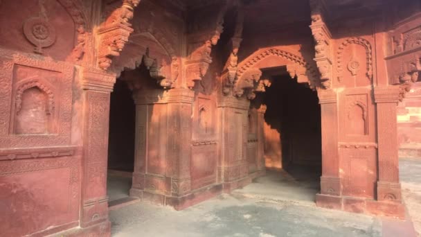 Fatehpur Sikri, Indien - historiska byggnader i den antika stadsdelen 6 — Stockvideo