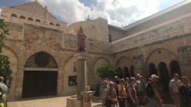 Bethlehem, Palestine - October 20, 2019: tourists walk the streets of the city par 2