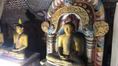 Dambulla, Sri Lanka, 25 Kasım 2019, Dambulla Mağara Tapınağı, Buda Heykeli Bölüm 14