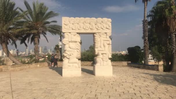 Тель - Авів (Ізраїль) - 22 жовтня 2019: Туристичний інспекційний атракціон — стокове відео