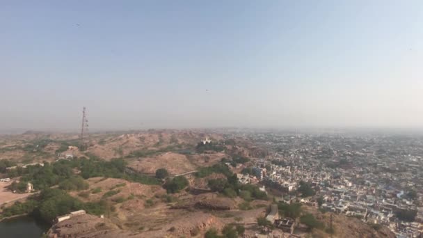 Jodhpur, India - View of the city from the walls of the old fortress part 5 — Stok video