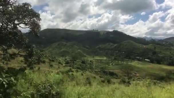 Ella, Sri Lanka, mountain view from an open window — Stock Video