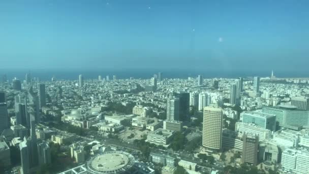 Tel Aviv, Israël - Vue sur la ville depuis la hauteur du gratte-ciel partie 5 — Video