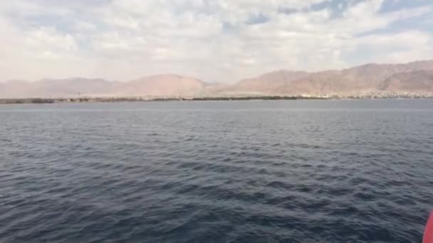 Ейлат (Ізраїль). Прогулянка на узбережжі Червоного моря 8 — стокове відео