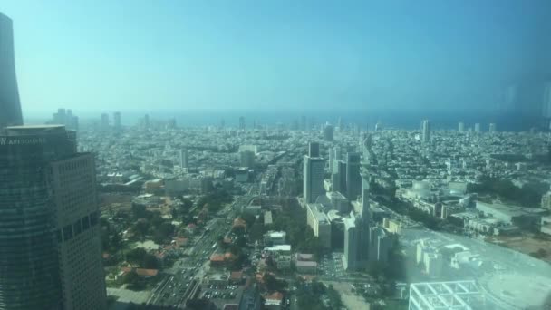 Tel Aviv, Israele - Veduta della città dall'alto del grattacielo parte 6 — Video Stock