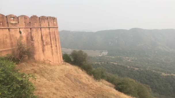 Jaipur, India - hermosa vista del barrio desde la altura de la fortaleza parte 3 — Vídeo de stock