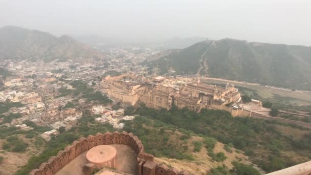 Jaipur, indien - Ansicht der Festung aus der Ferne Teil 5 — Stockvideo