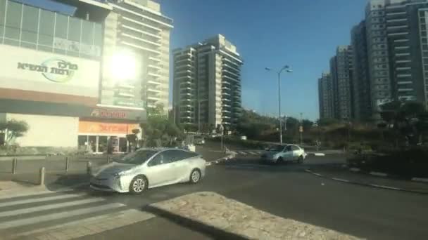 Haifa, Israel - city bus traffic at speed part 13 — 비디오